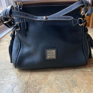 Dooney & Bourke Black Pebble Leather Satchel Women's Bag